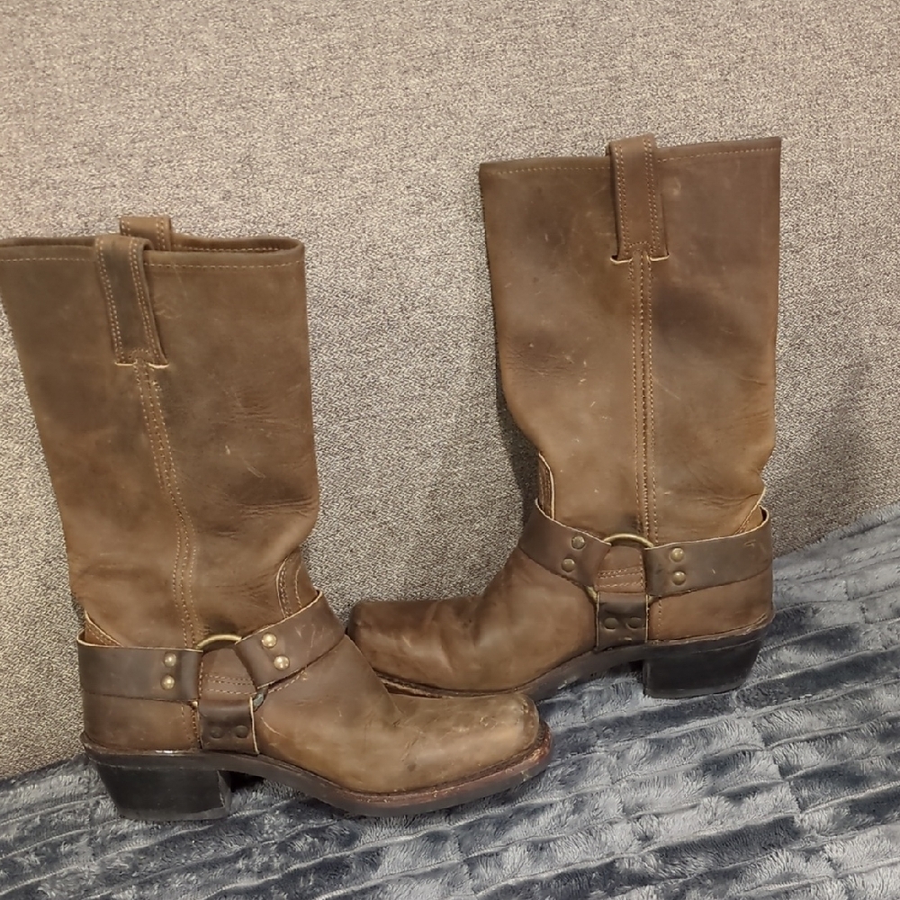 Frye Brown Heeled Boots